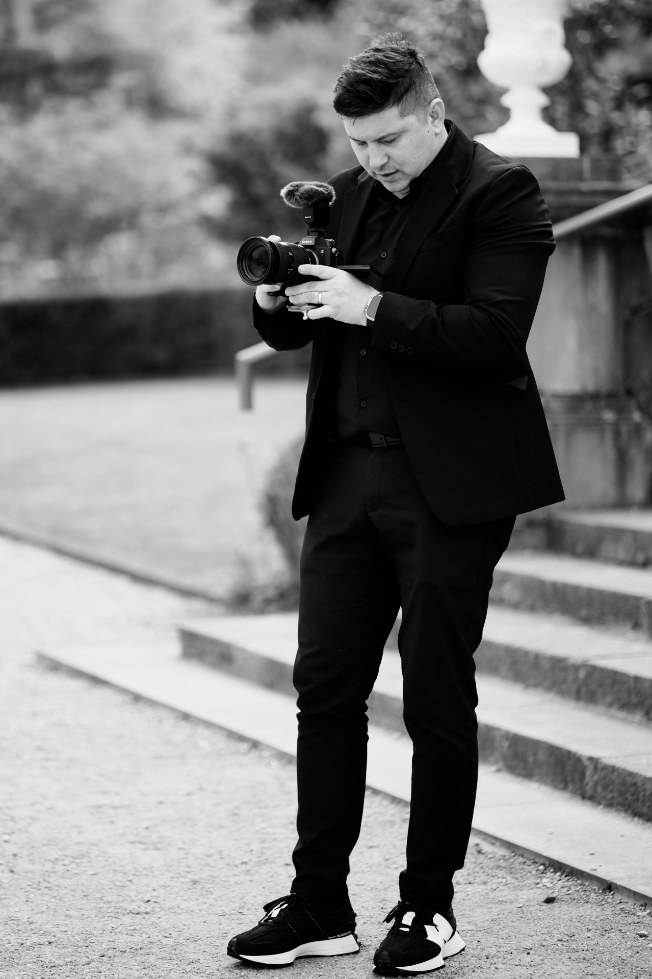 Lorenzo working with his cinema camera